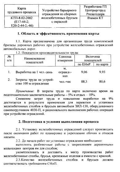 415860. Карта трудового процесса. Устройство барьерного ограждения из сборных железобетонных брусьев с окраской
 415860. Карта трудового процесса. Устройство барьерного ограждения из сборных железобетонных брусьев с окраской